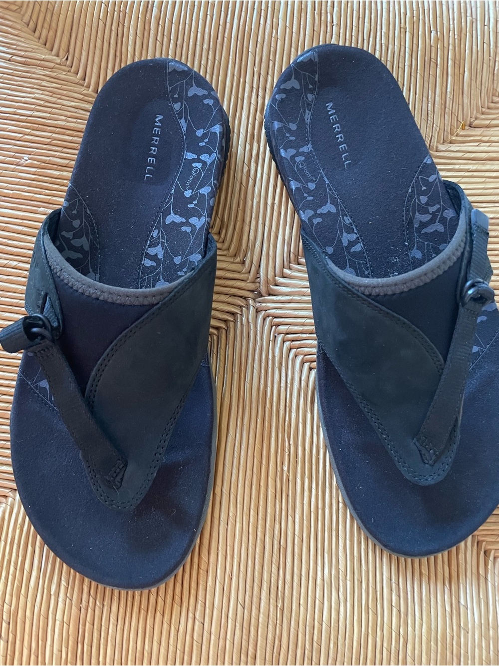 Merrell Terran Post II Thong Sandals Senise Black Gray Womens 8 UK 6 EU 39 - Picture 13 of 15
